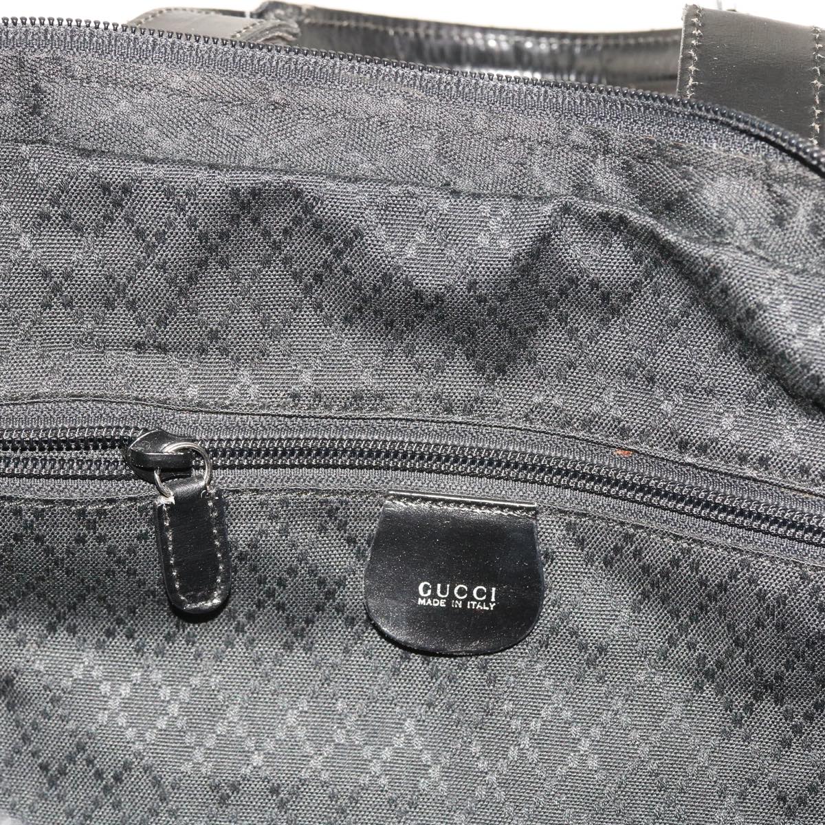 GUCCI Boston Bag Canvas Leather Black bs9009