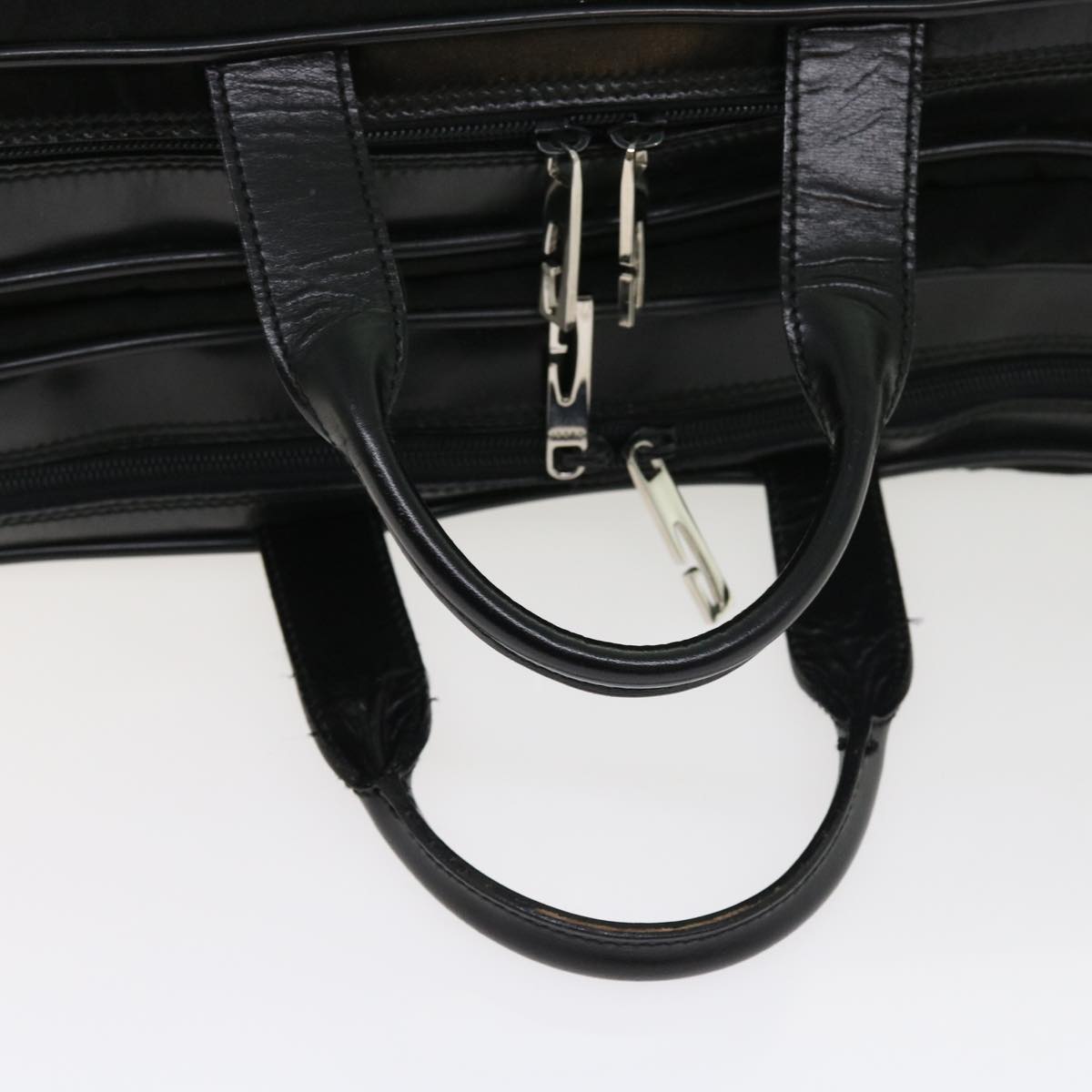 GUCCI Boston Bag Canvas Leather Black bs9009