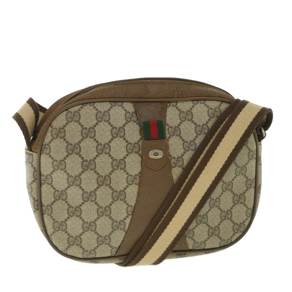 GUCCI GG Supreme Web Sherry Line Shoulder Bag Beige Red 89 01 034 bs9010