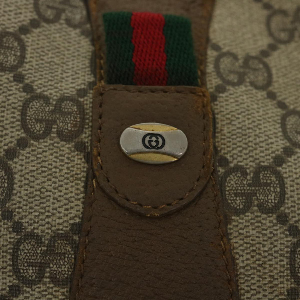 GUCCI GG Supreme Web Sherry Line Shoulder Bag Beige Red 89 01 034 bs9010