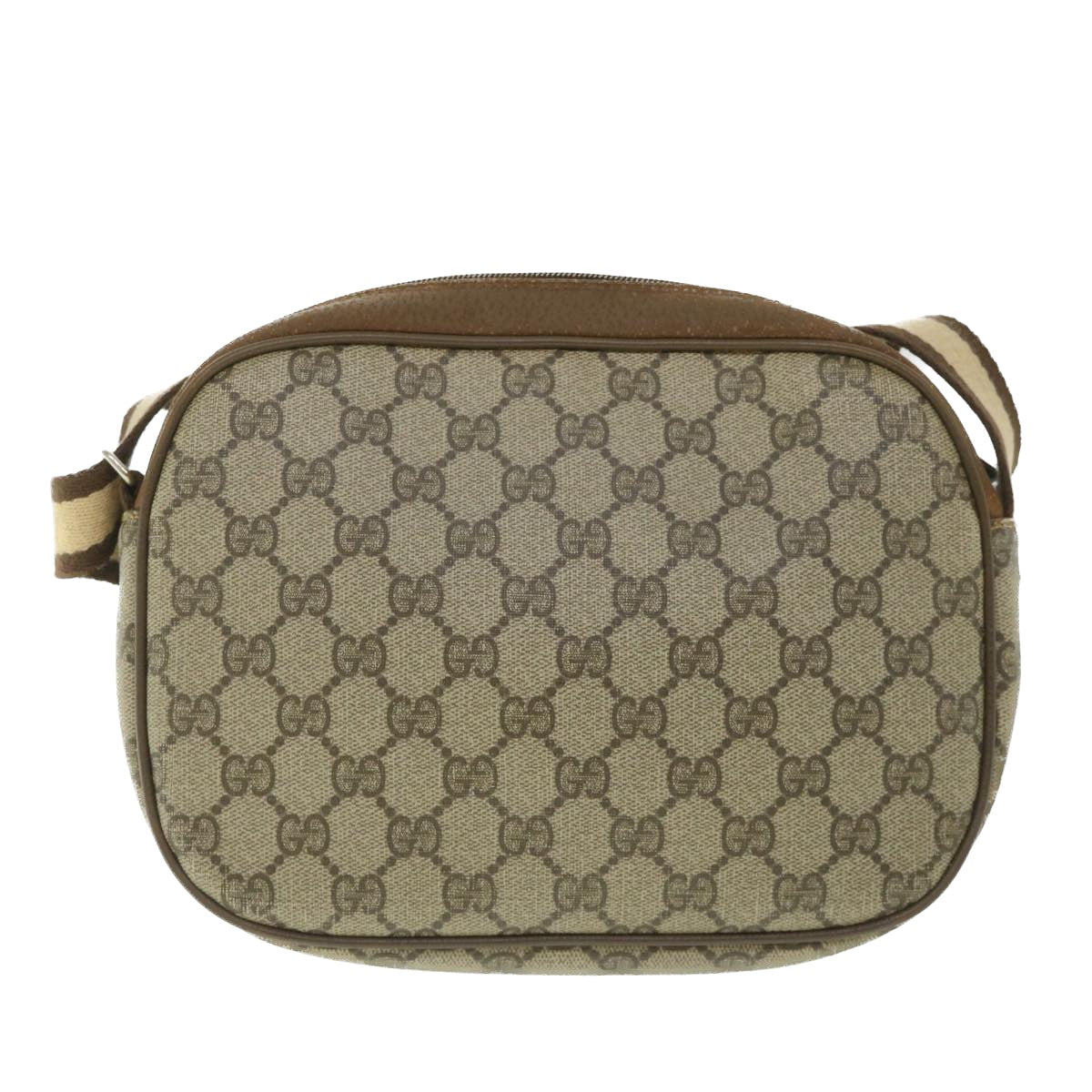 GUCCI GG Supreme Web Sherry Line Shoulder Bag Beige Red 89 01 034 bs9010