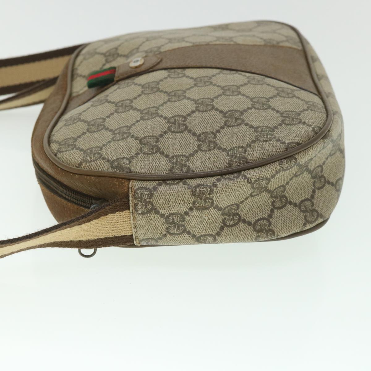 GUCCI GG Supreme Web Sherry Line Shoulder Bag Beige Red 89 01 034 bs9010