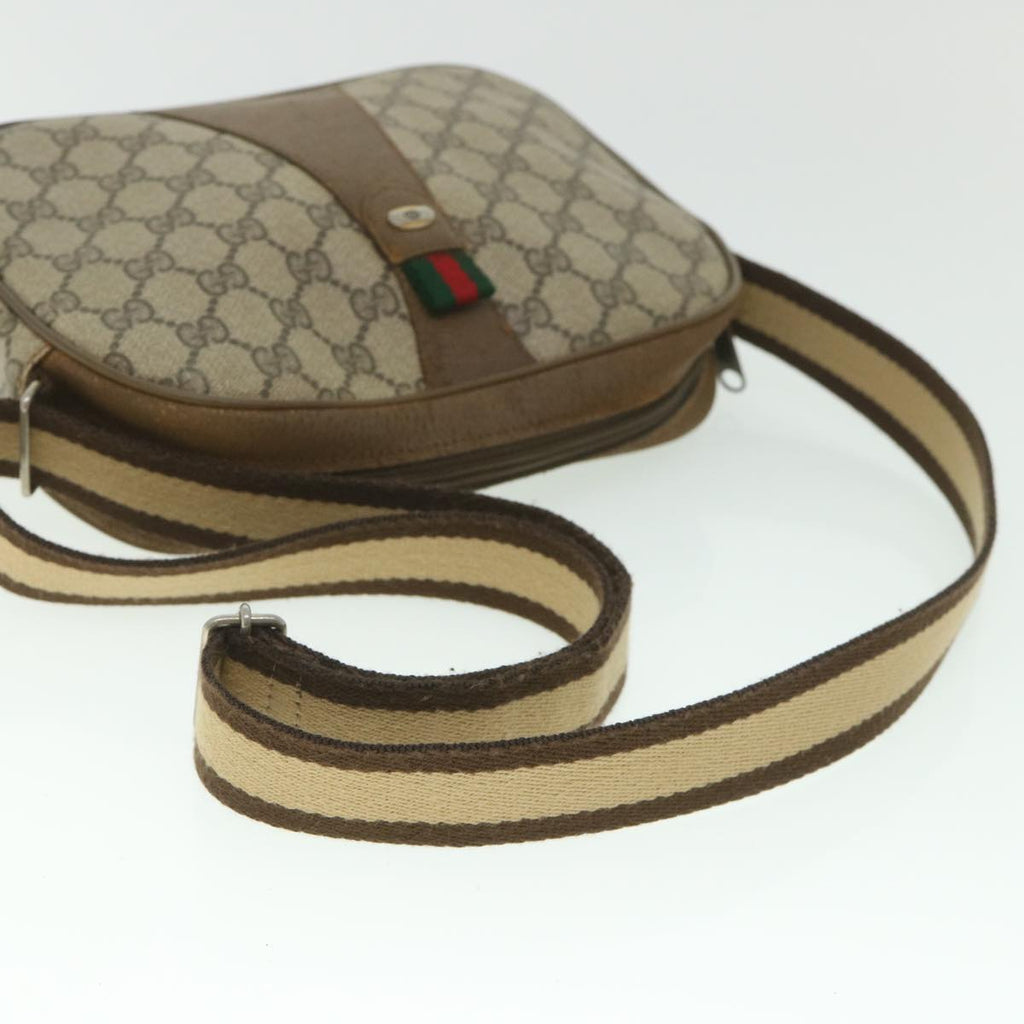 GUCCI GG Supreme Web Sherry Line Shoulder Bag Beige Red 89 01 034 bs9010