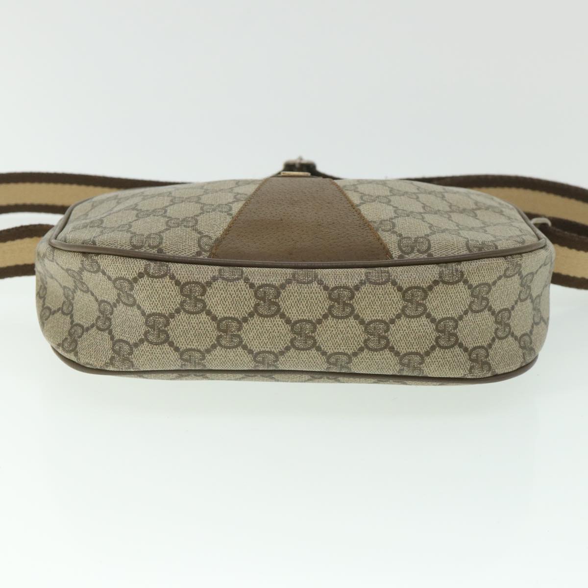 GUCCI GG Supreme Web Sherry Line Shoulder Bag Beige Red 89 01 034 bs9010