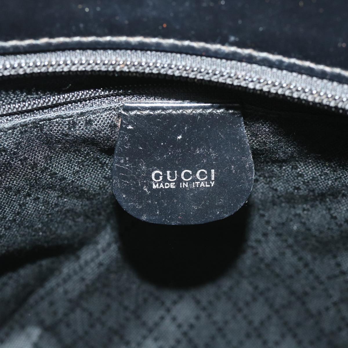 GUCCI Bamboo Hand Bag Canvas Black 000 2058 0540 5 bs9012