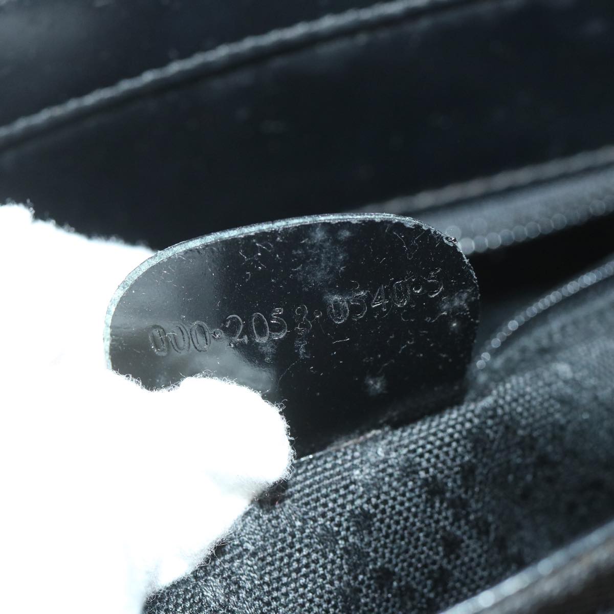 GUCCI Bamboo Hand Bag Canvas Black 000 2058 0540 5 bs9012