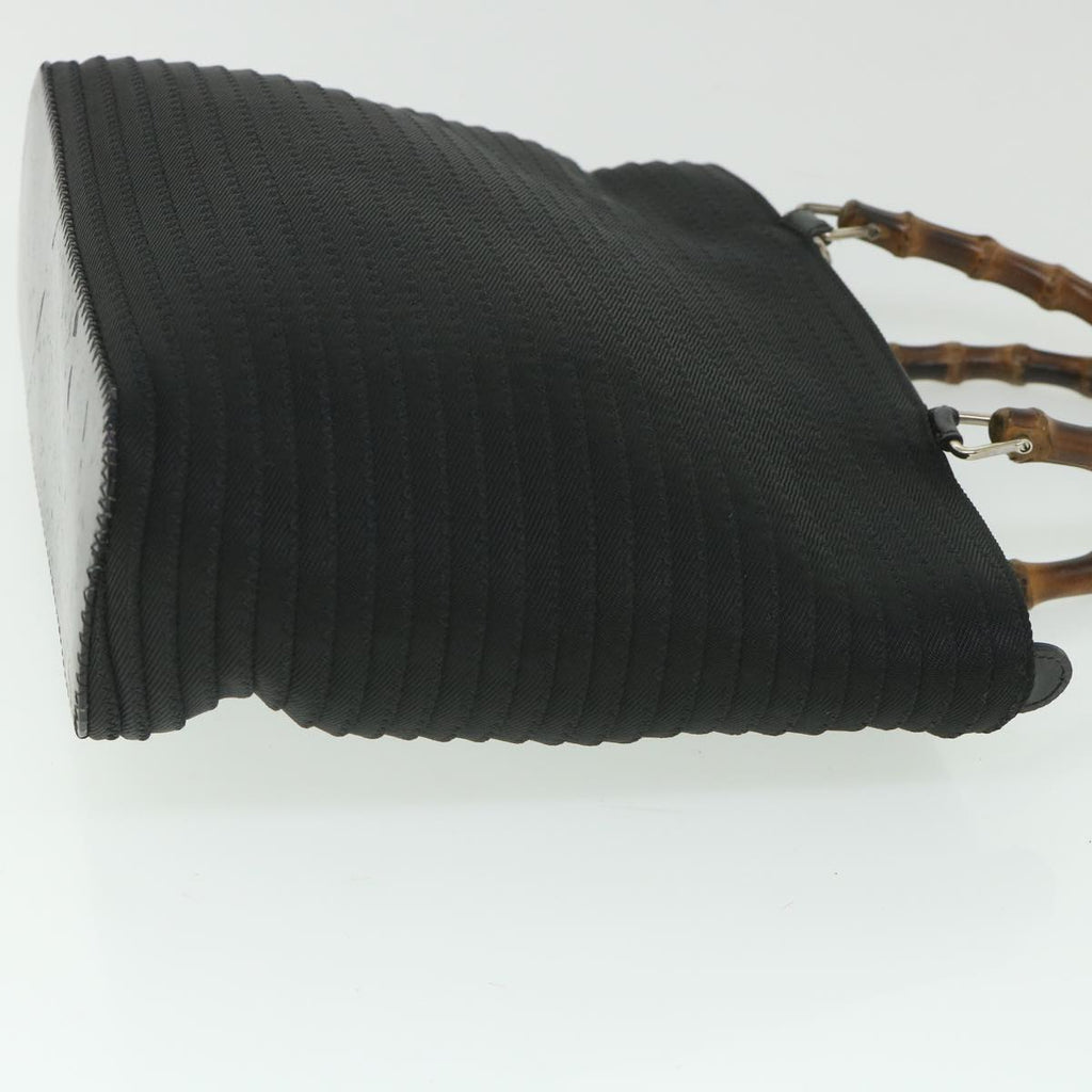 GUCCI Bamboo Hand Bag Canvas Black 000 2058 0540 5 bs9012