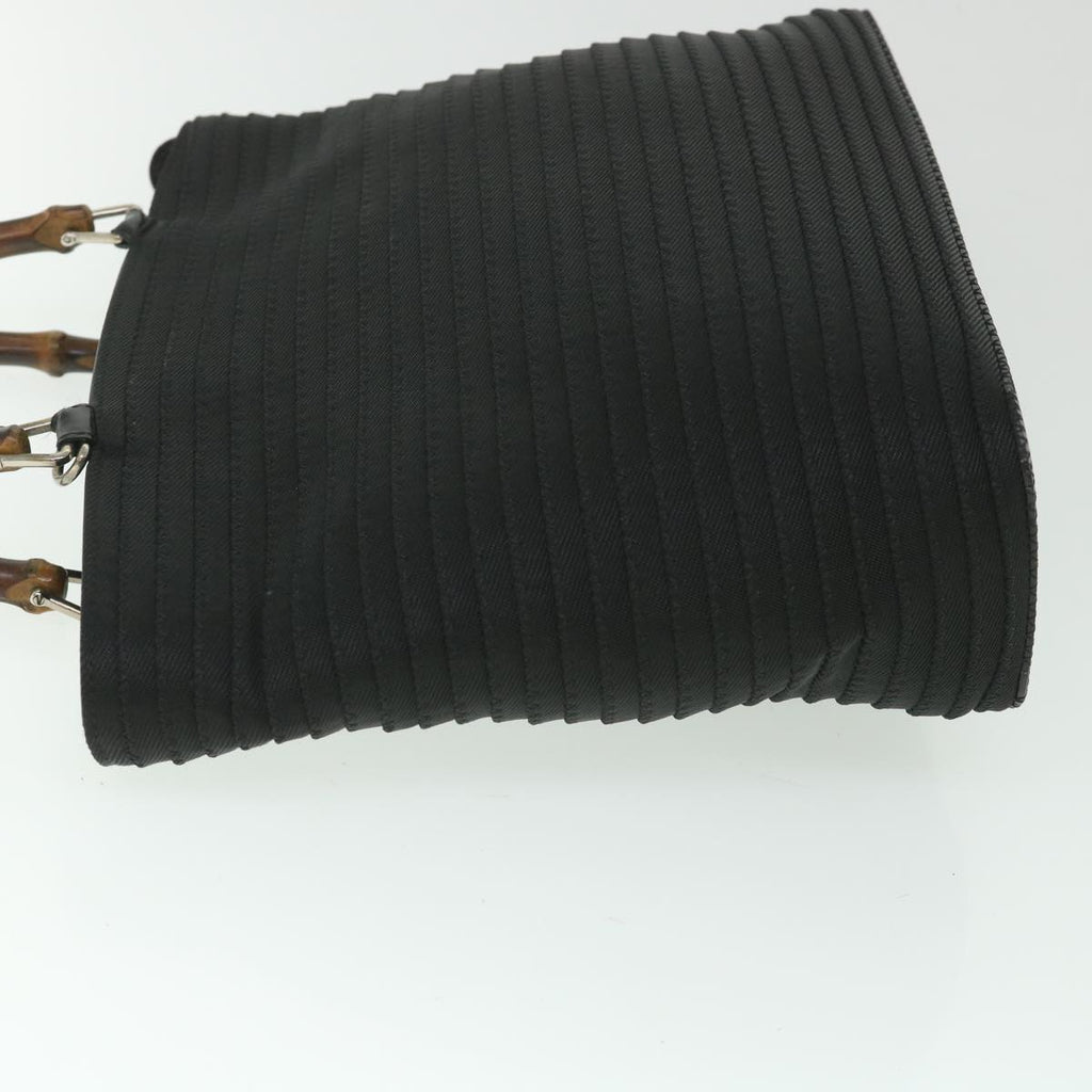 GUCCI Bamboo Hand Bag Canvas Black 000 2058 0540 5 bs9012