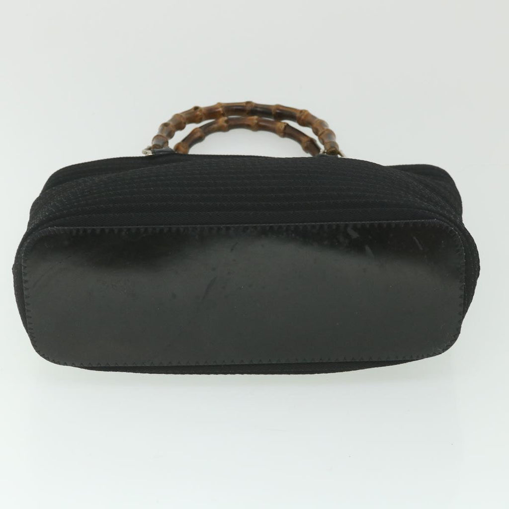 GUCCI Bamboo Hand Bag Canvas Black 000 2058 0540 5 bs9012
