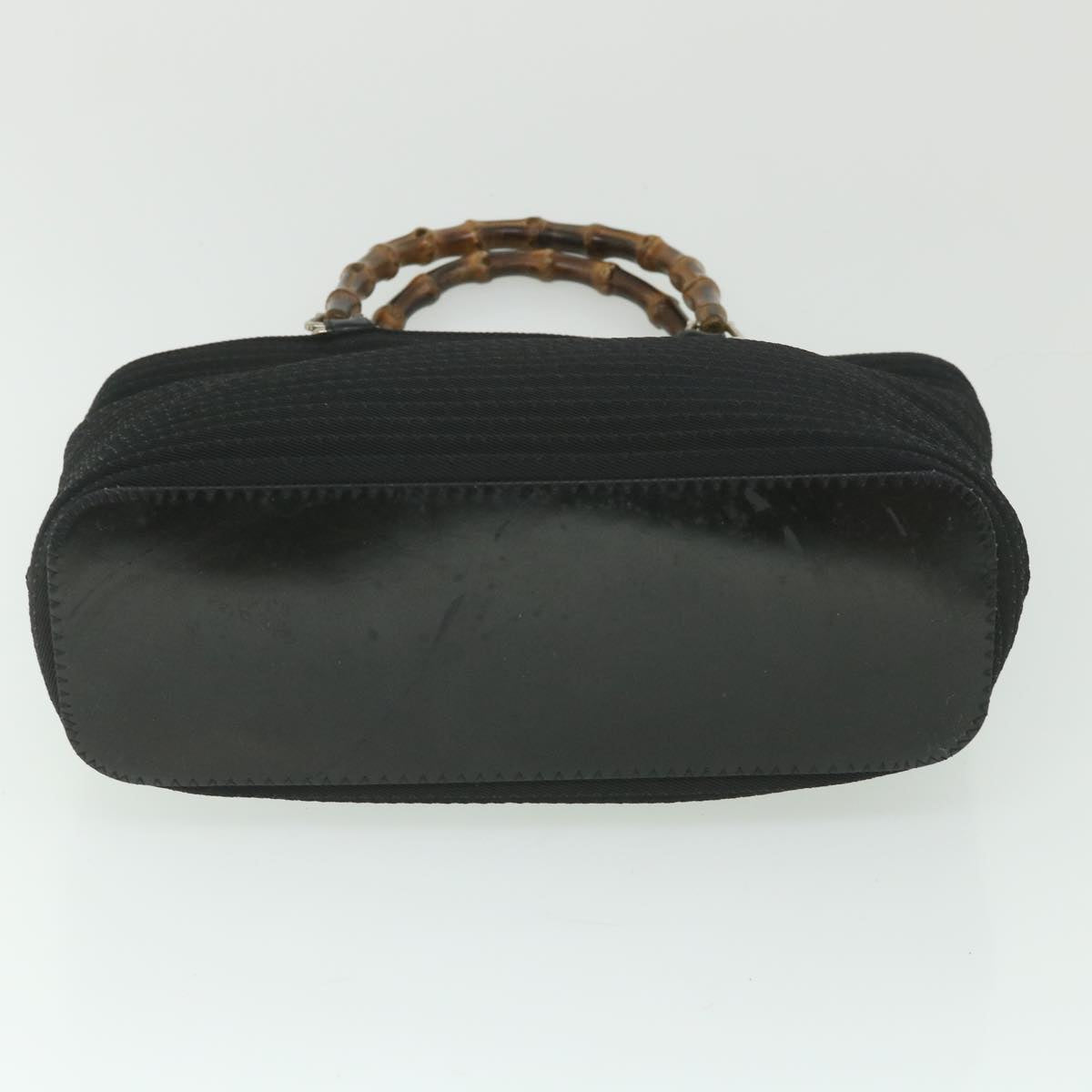 GUCCI Bamboo Hand Bag Canvas Black 000 2058 0540 5 bs9012