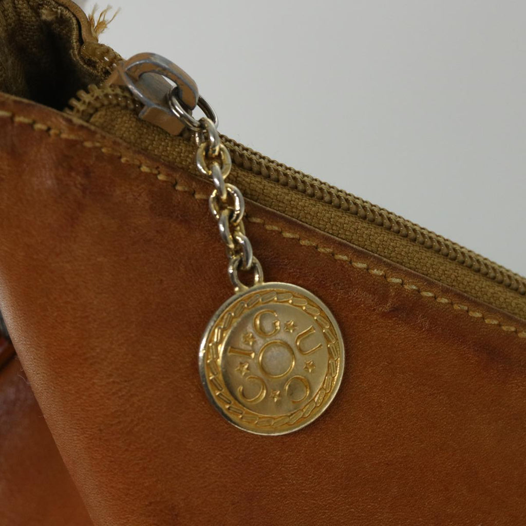 GUCCI Shoulder Bag Leather Brown bs9014