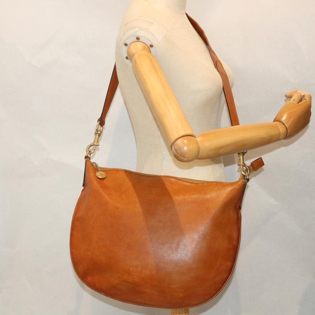 GUCCI Shoulder Bag Leather Brown bs9014