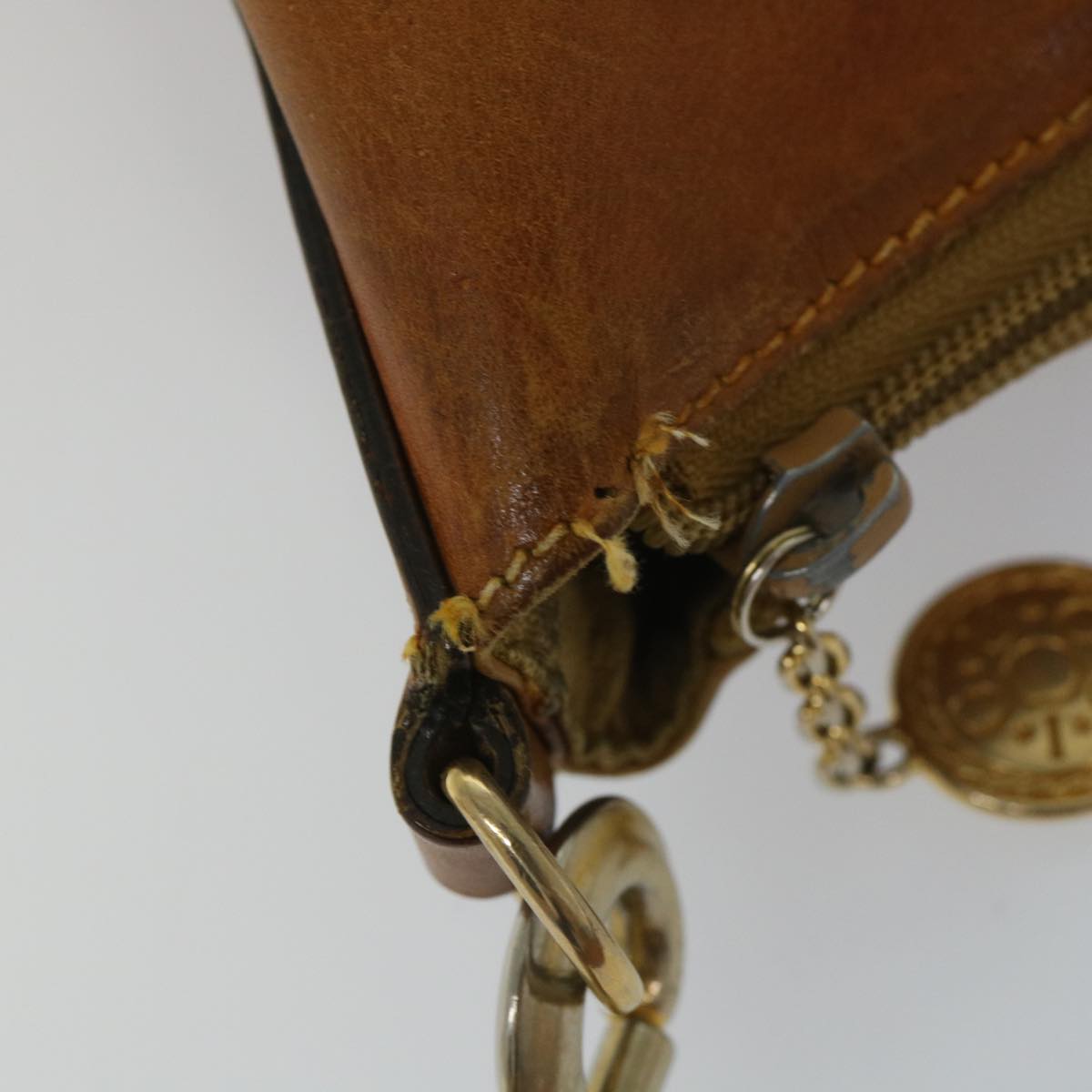 GUCCI Shoulder Bag Leather Brown bs9014