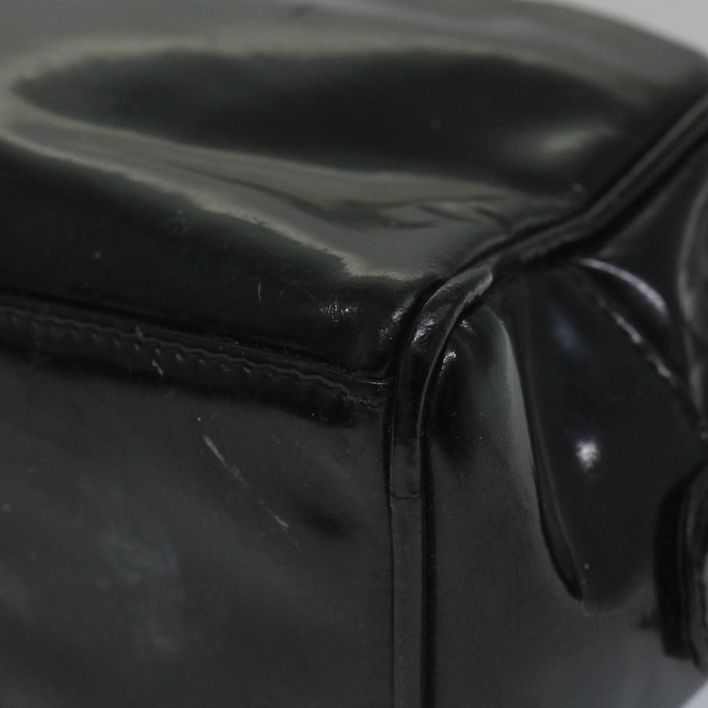 CHANEL Clutch Bag Patent leather Black CC bs9031