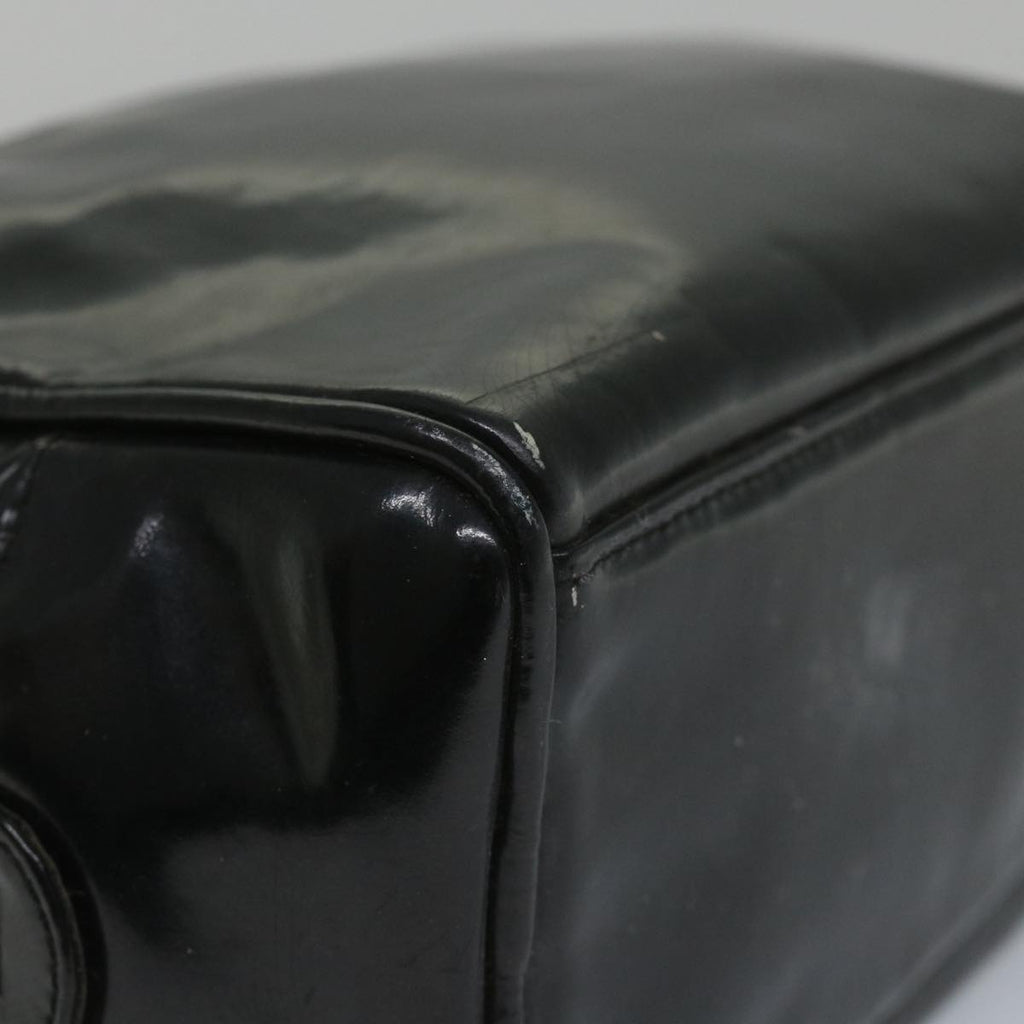 CHANEL Clutch Bag Patent leather Black CC bs9031