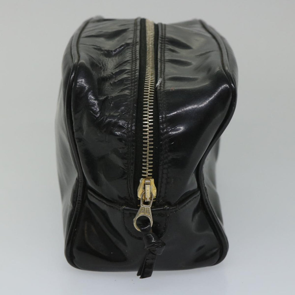 CHANEL Clutch Bag Patent leather Black CC bs9031