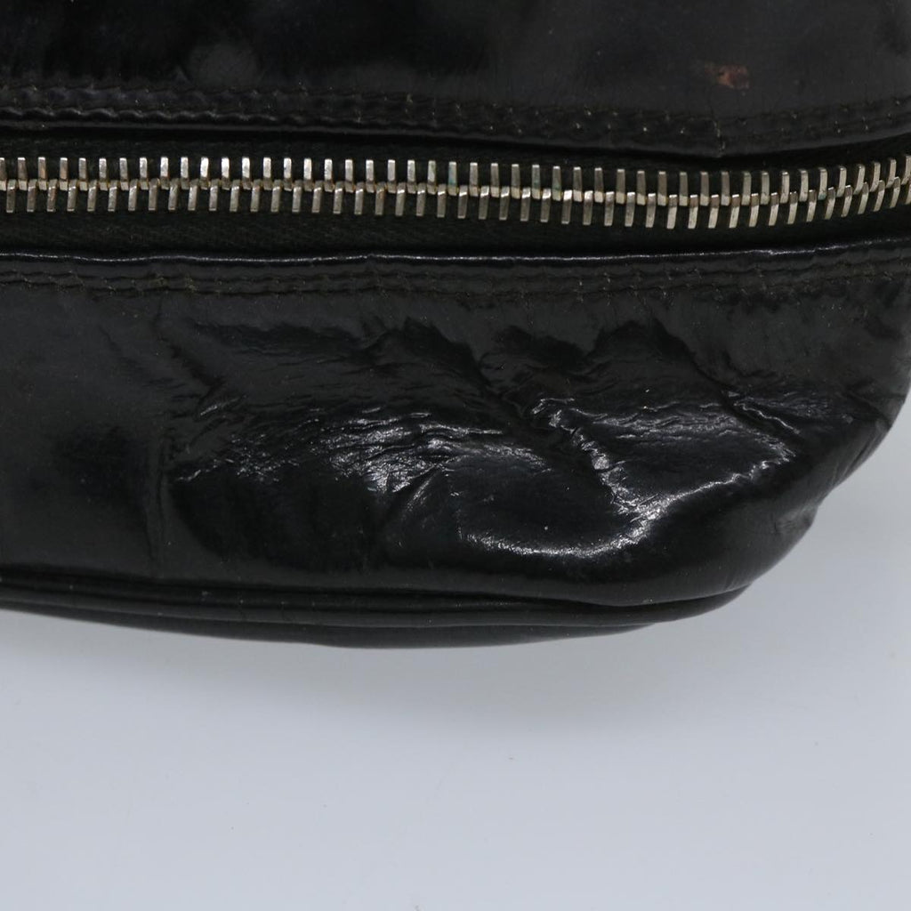 CHANEL Clutch Bag Patent leather Black CC bs9031
