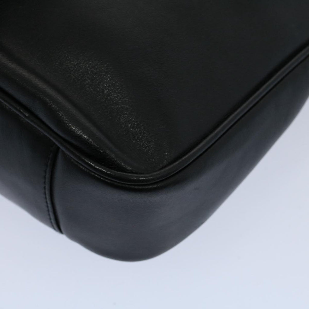 GUCCI Bamboo Shoulder Bag Leather 2way Black 001 2123 1633 bs9068