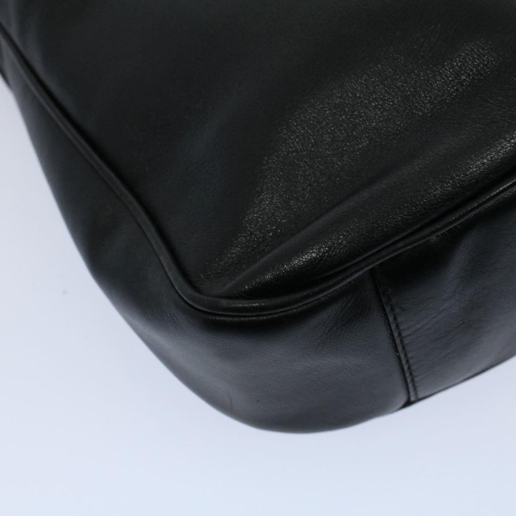 GUCCI Bamboo Shoulder Bag Leather 2way Black 001 2123 1633 bs9068