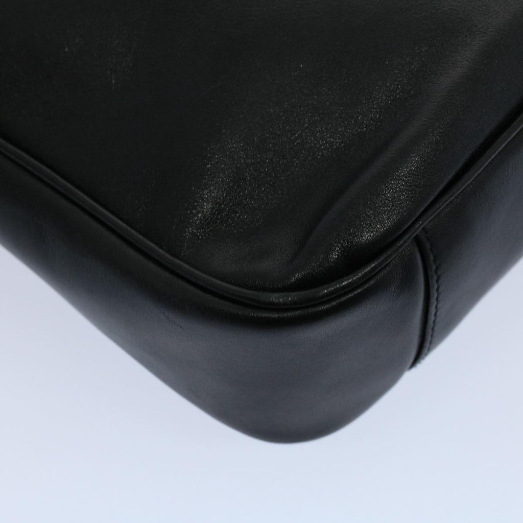 GUCCI Bamboo Shoulder Bag Leather 2way Black 001 2123 1633 bs9068