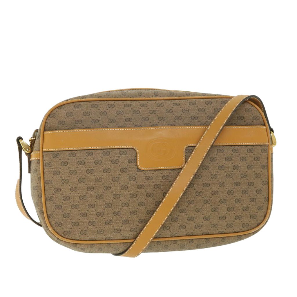GUCCI Micro GG Supreme Shoulder Bag PVC Leather Beige 001 161 0439 bs9081