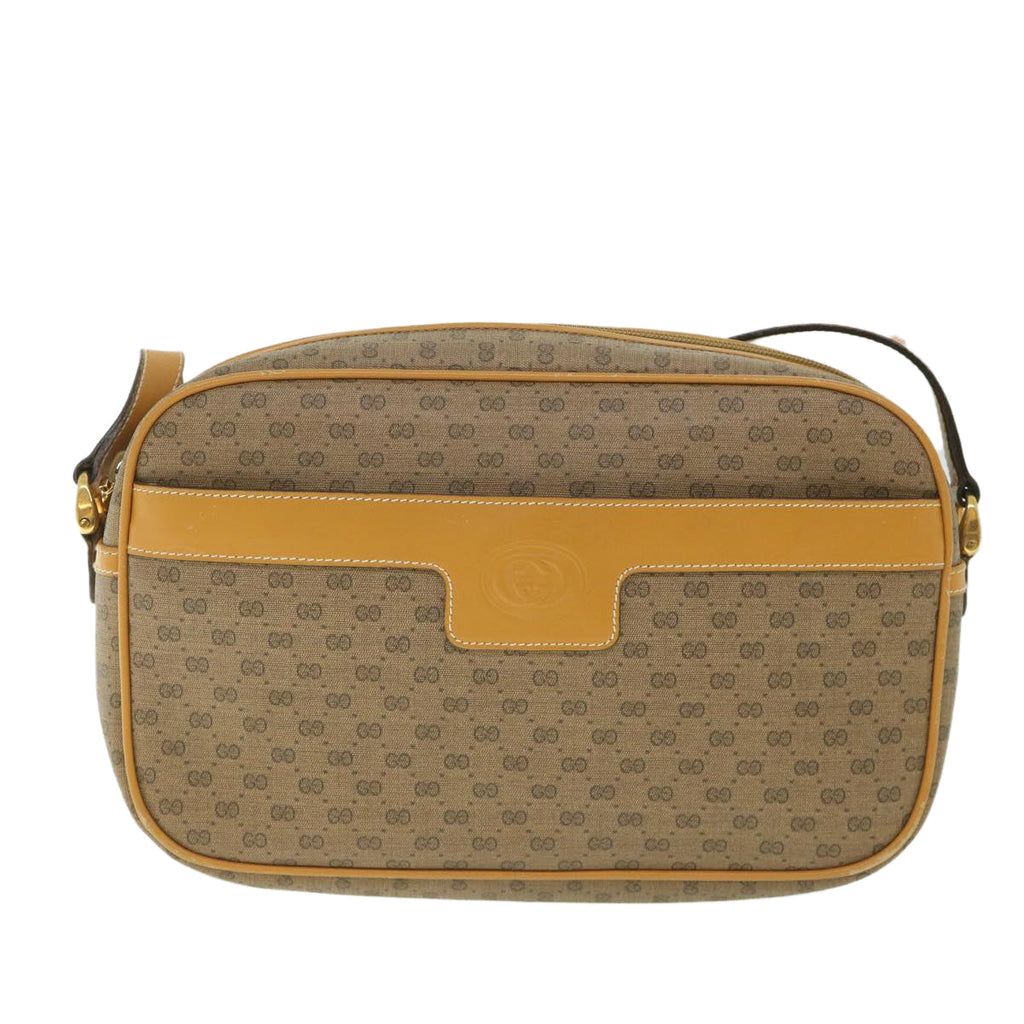 GUCCI Micro GG Supreme Shoulder Bag PVC Leather Beige 001 161 0439 bs9081