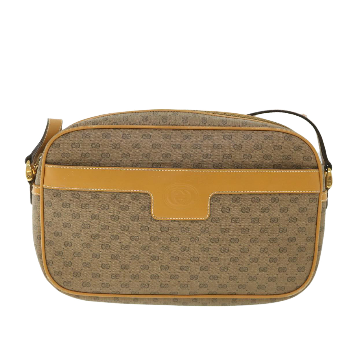 GUCCI Micro GG Supreme Shoulder Bag PVC Leather Beige 001 161 0439 bs9081