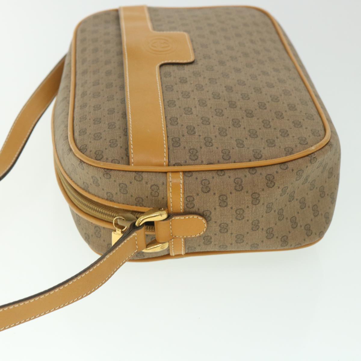 GUCCI Micro GG Supreme Shoulder Bag PVC Leather Beige 001 161 0439 bs9081