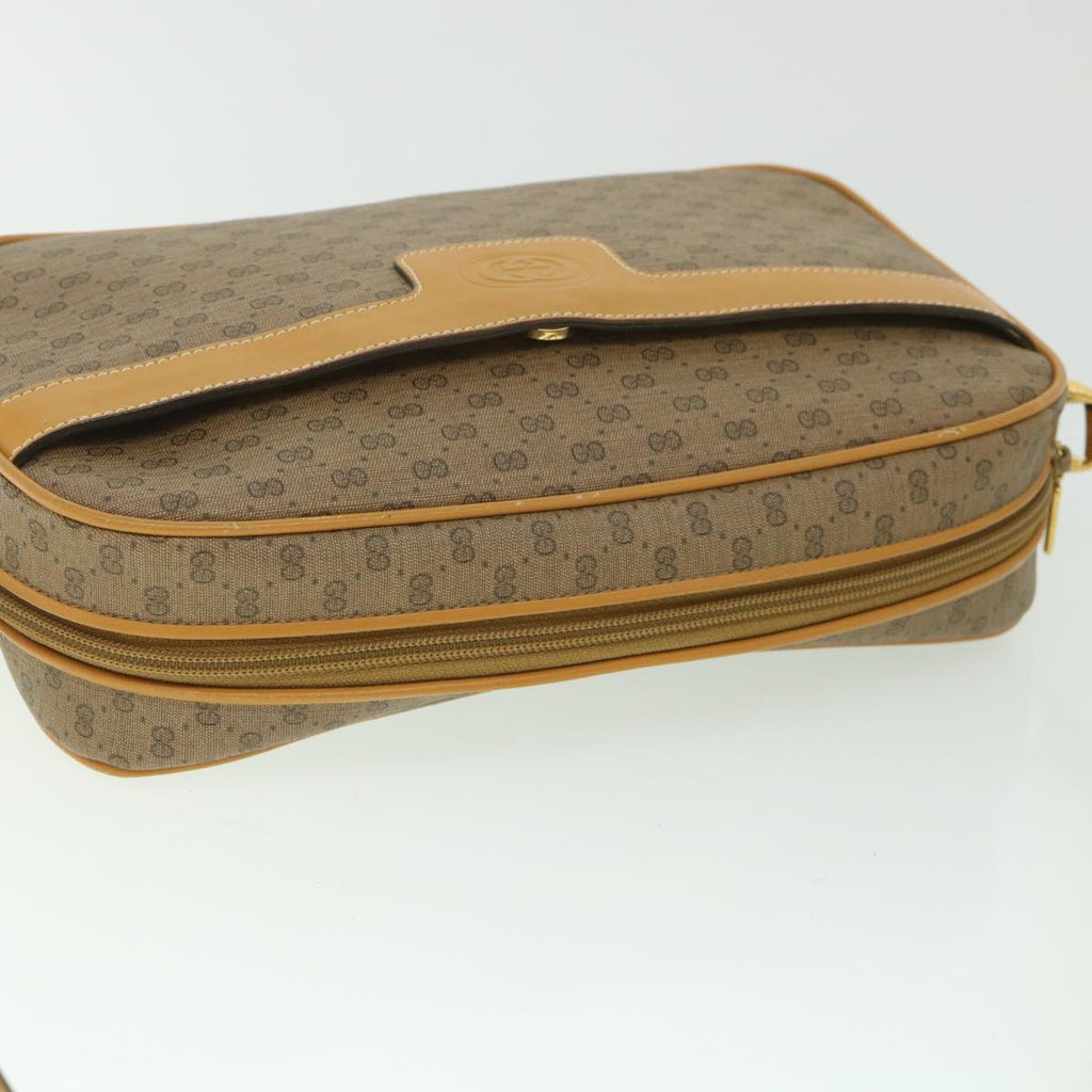 GUCCI Micro GG Supreme Shoulder Bag PVC Leather Beige 001 161 0439 bs9081