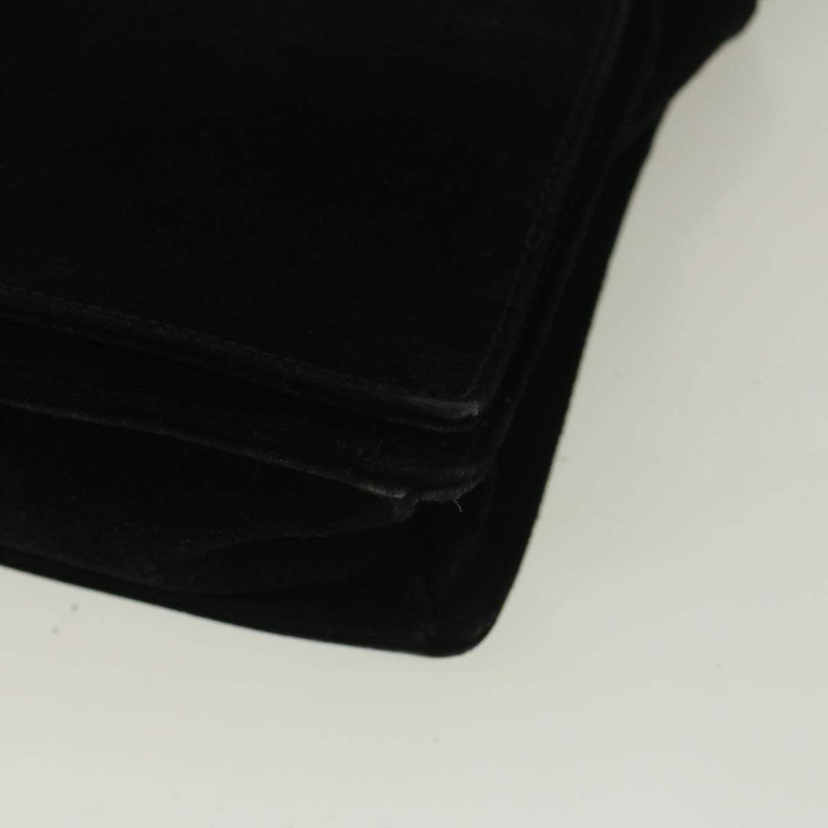 GUCCI Bamboo Shoulder Bag Suede Black 001 3289 2404 bs9084