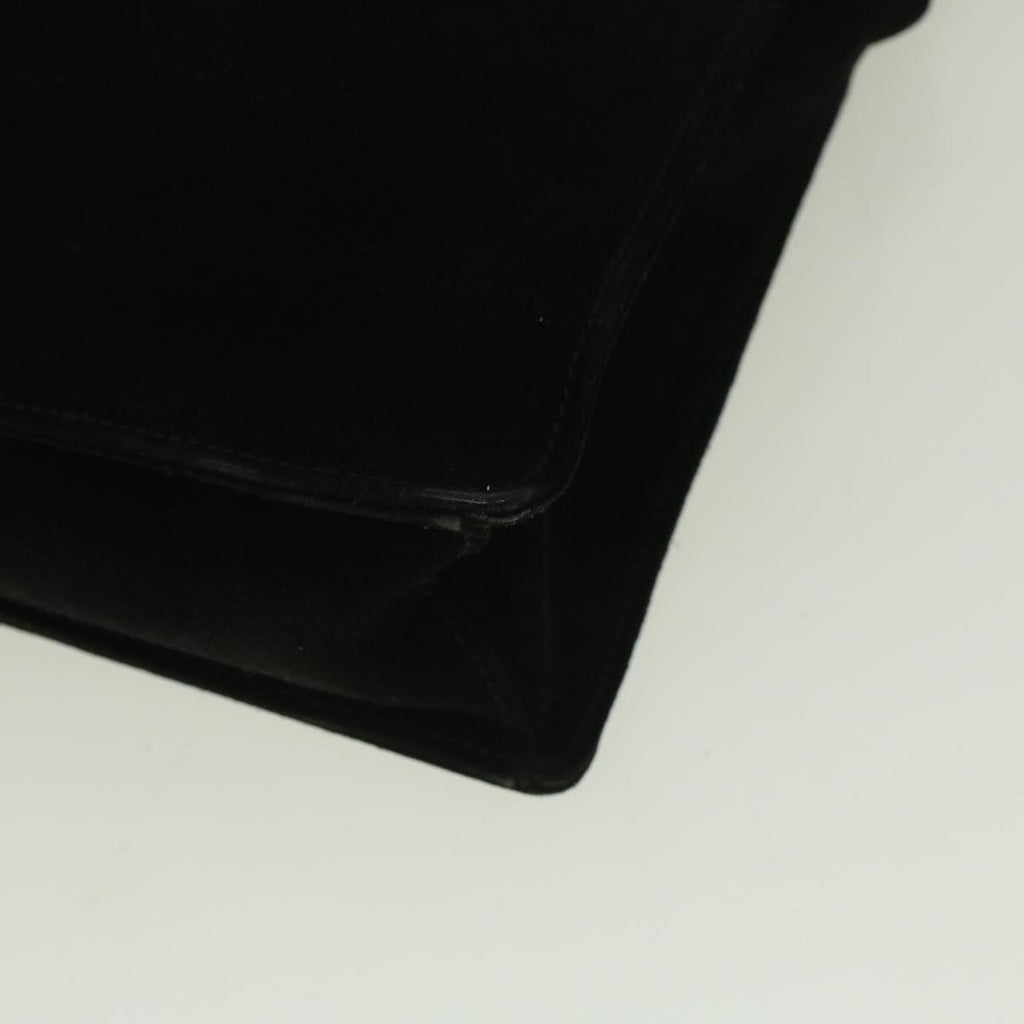 GUCCI Bamboo Shoulder Bag Suede Black 001 3289 2404 bs9084