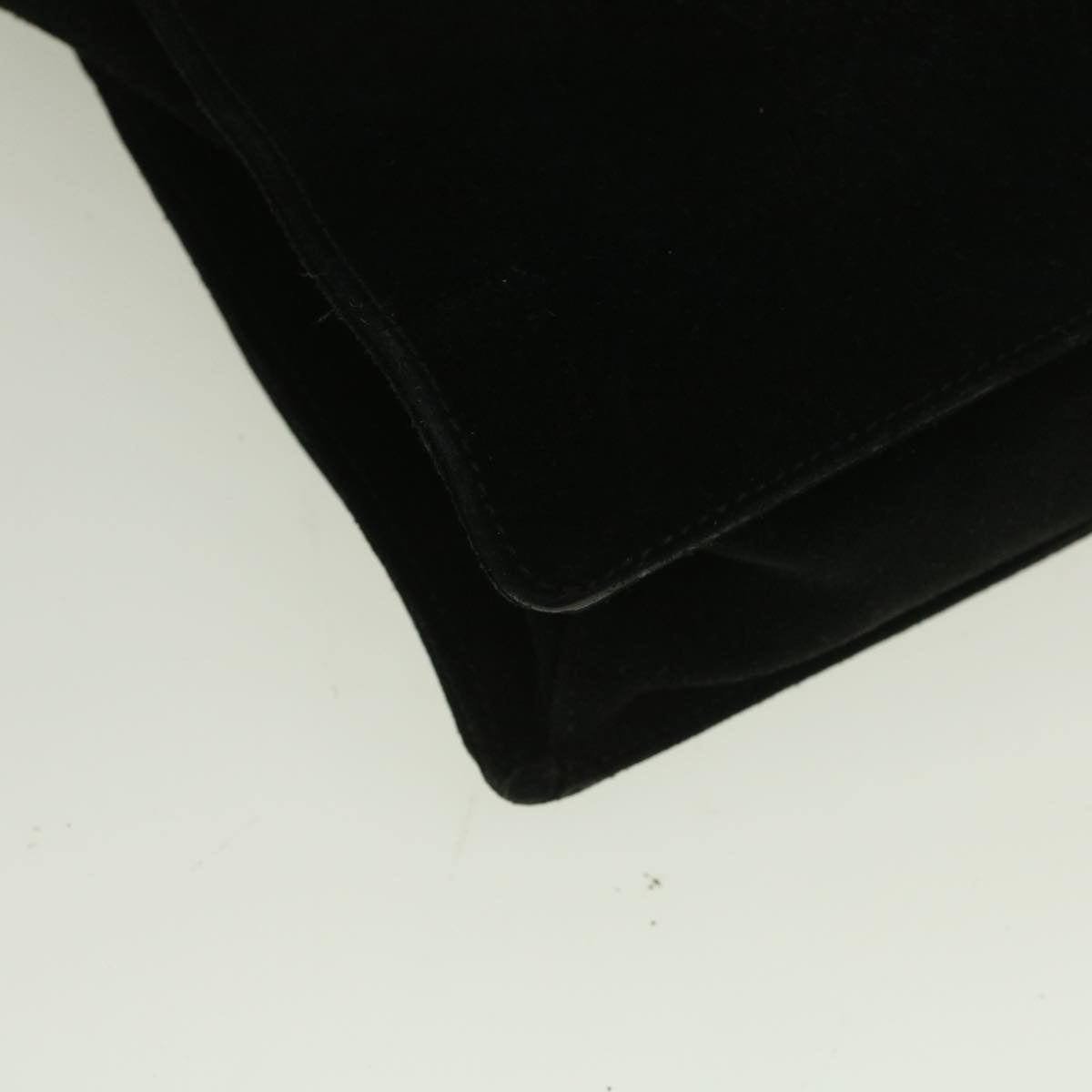 GUCCI Bamboo Shoulder Bag Suede Black 001 3289 2404 bs9084