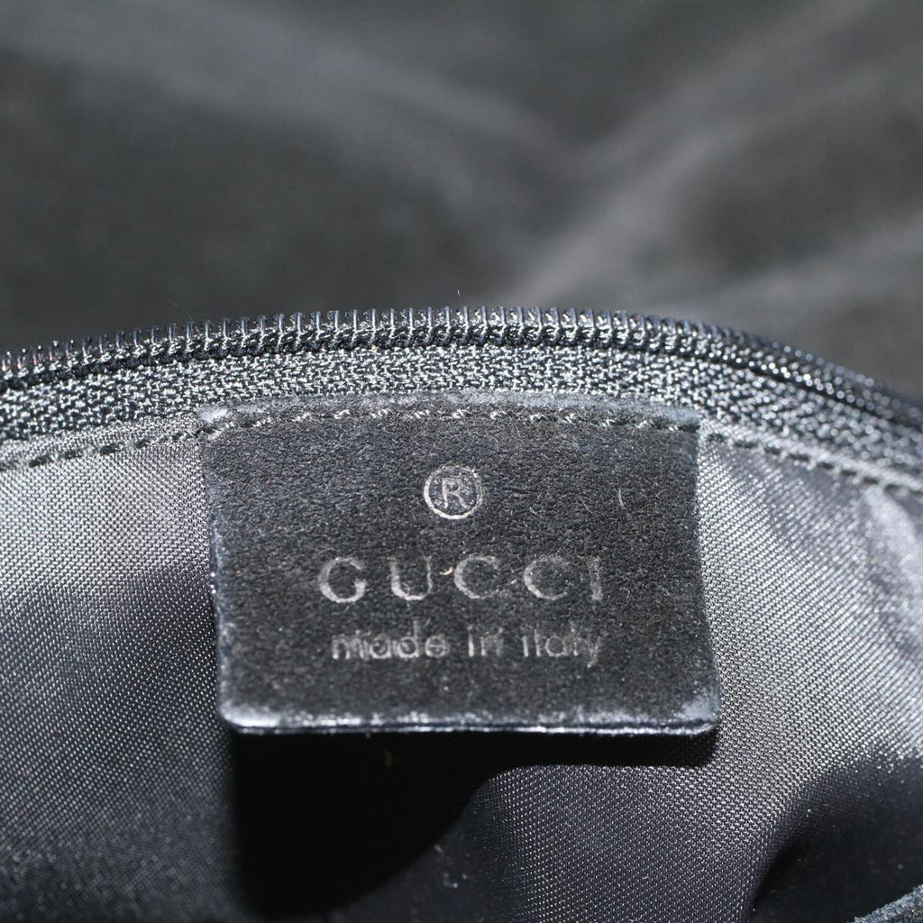 GUCCI Bamboo Shoulder Bag Suede Black 001 3289 2404 bs9084