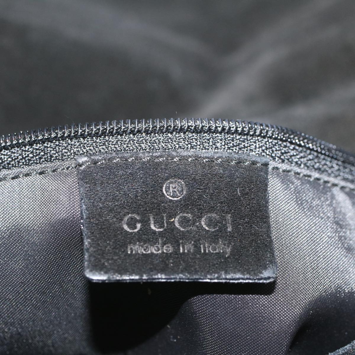 GUCCI Bamboo Shoulder Bag Suede Black 001 3289 2404 bs9084