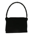 GUCCI Bamboo Shoulder Bag Suede Black 001 3289 2404 bs9084