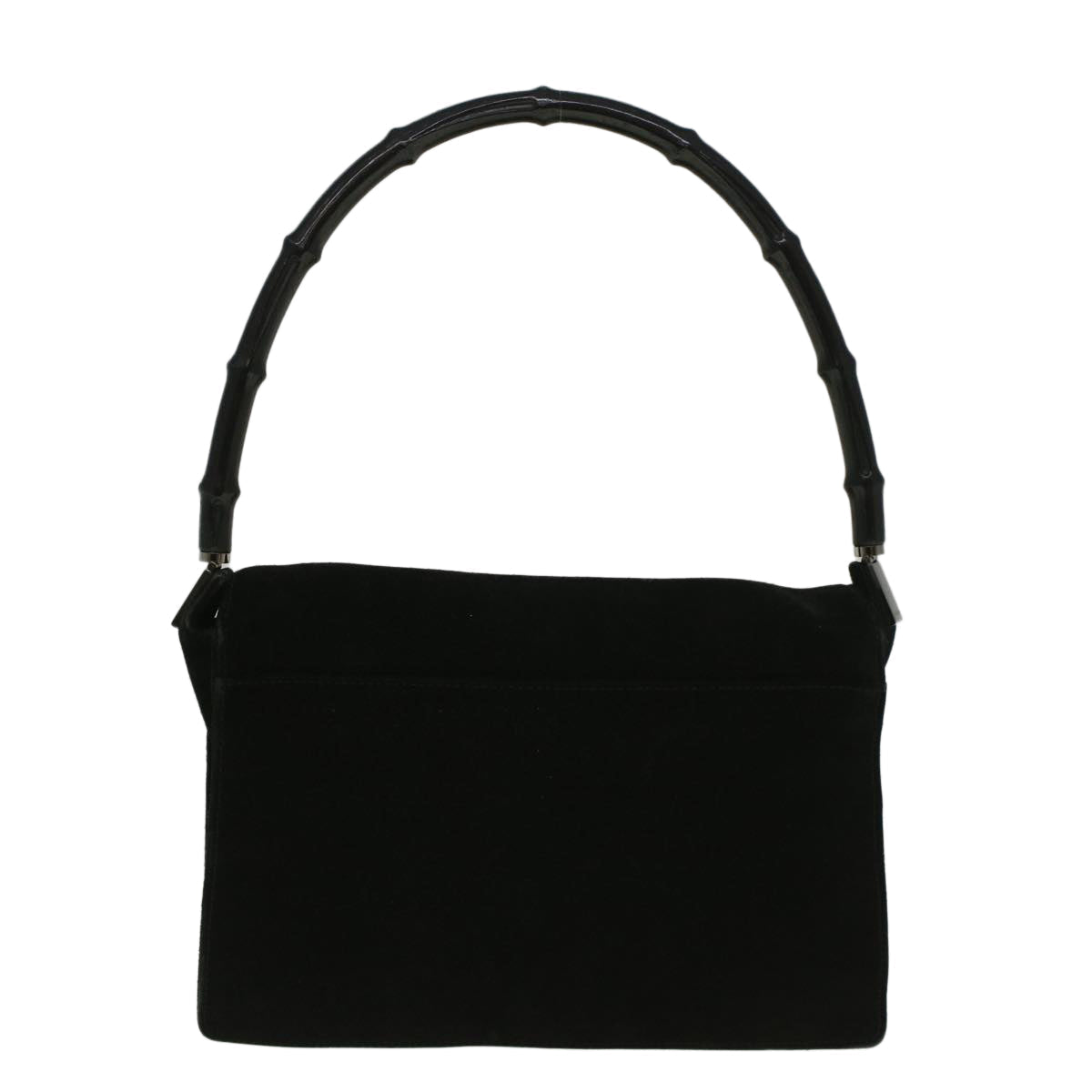 GUCCI Bamboo Shoulder Bag Suede Black 001 3289 2404 bs9084