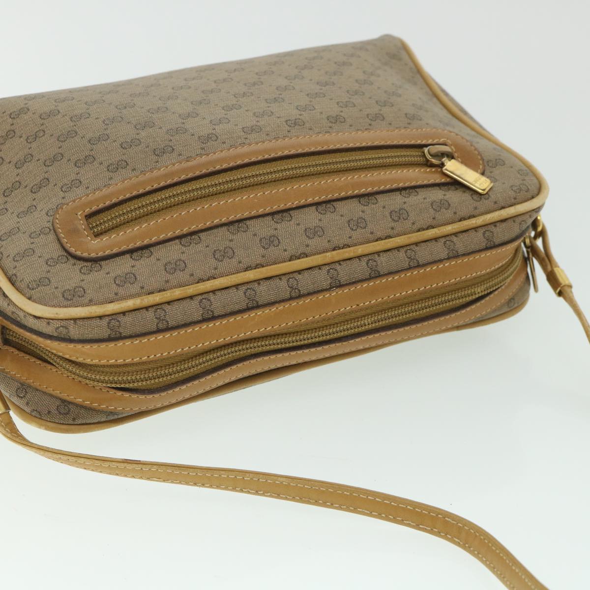 GUCCI Micro GG Supreme Shoulder Bag PVC Leather Beige 007 904 0014 bs9086