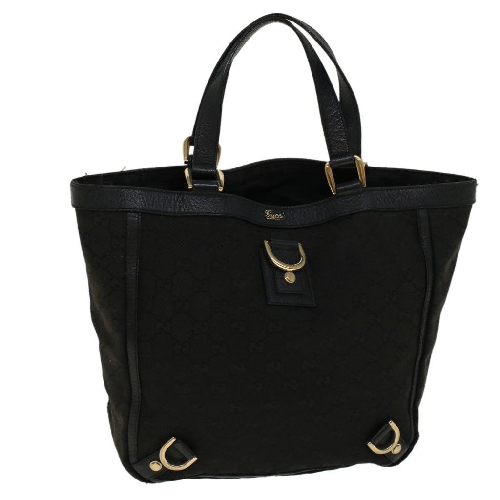 GUCCI GG Canvas Tote Bag Black 130739 bs9149
