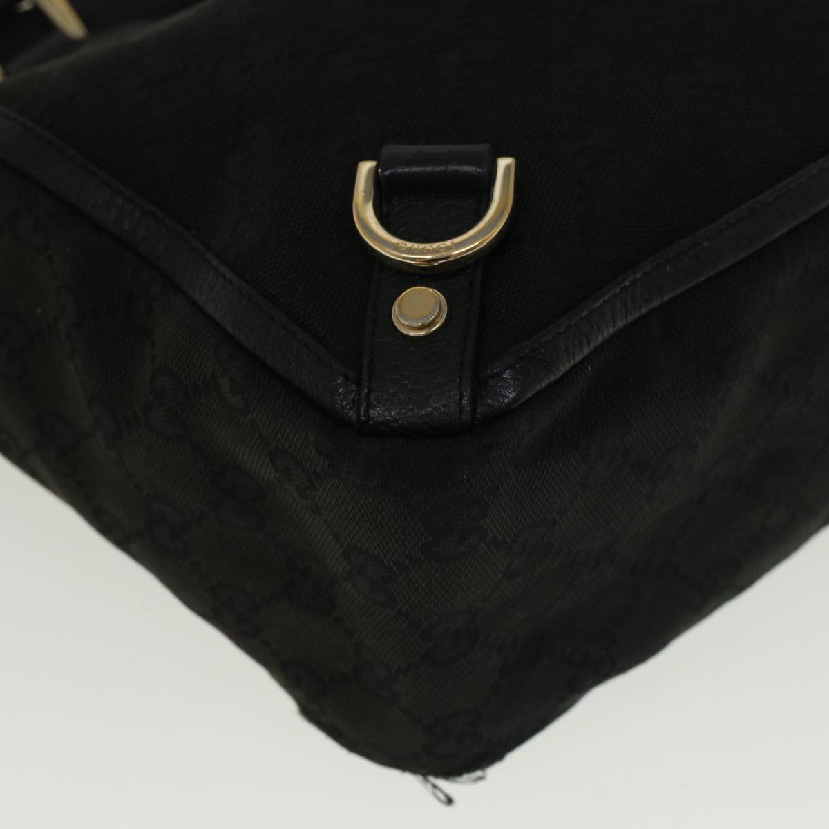 GUCCI GG Canvas Tote Bag Black 130739 bs9149