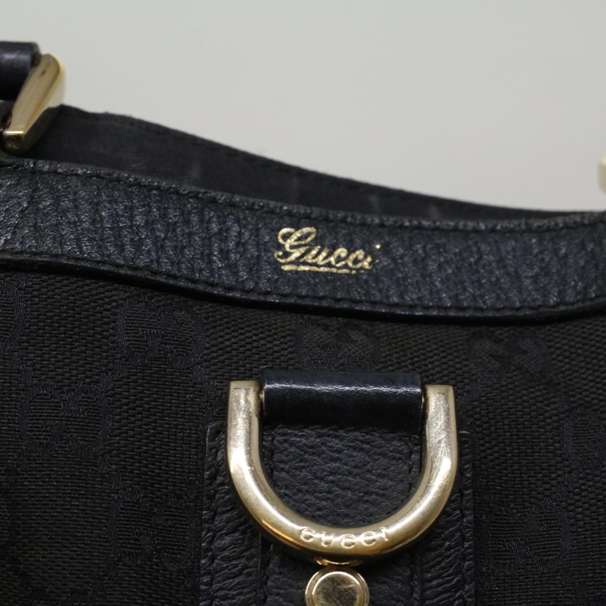 GUCCI GG Canvas Tote Bag Black 130739 bs9149