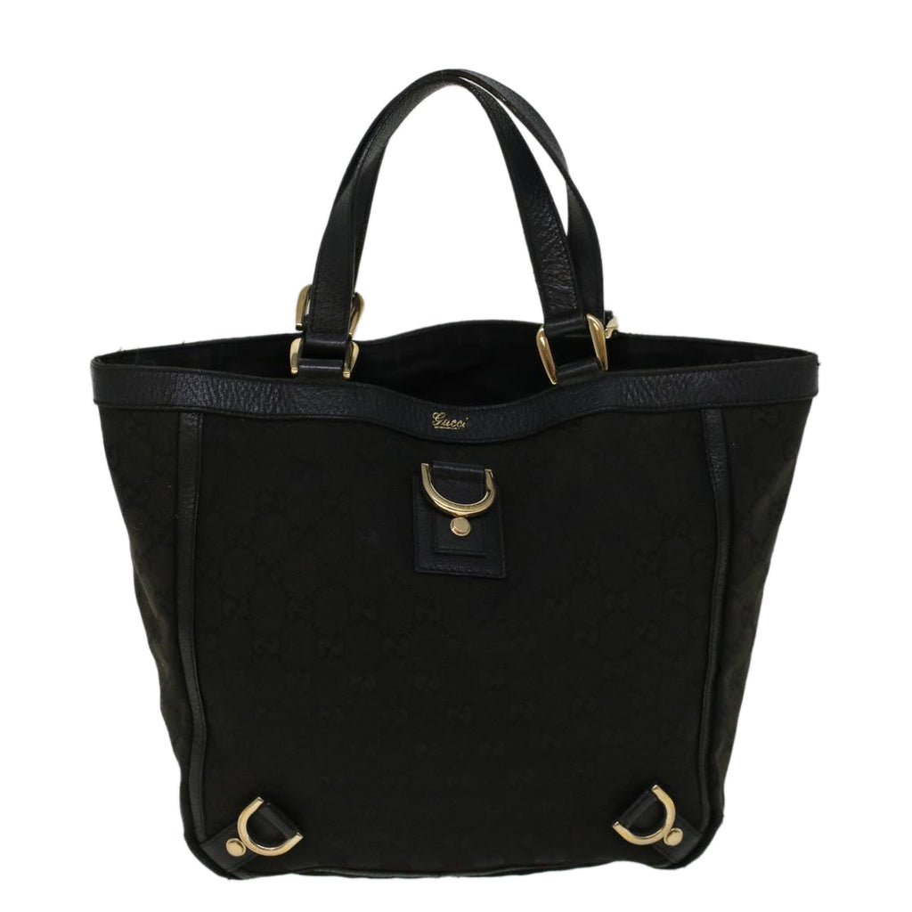 GUCCI GG Canvas Tote Bag Black 130739 bs9149