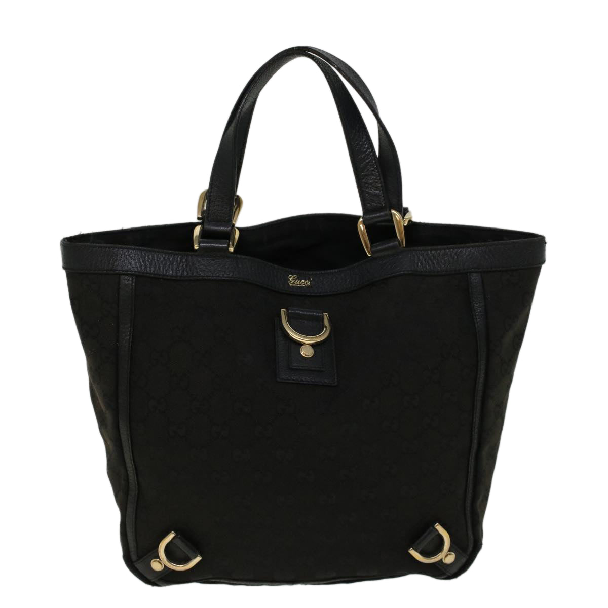 GUCCI GG Canvas Tote Bag Black 130739 bs9149