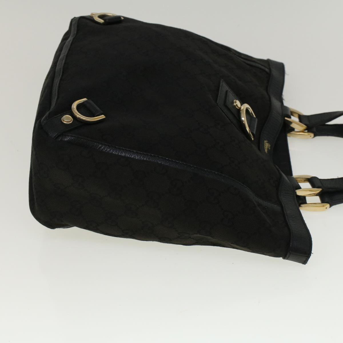 GUCCI GG Canvas Tote Bag Black 130739 bs9149