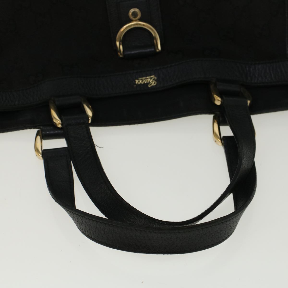 GUCCI GG Canvas Tote Bag Black 130739 bs9149