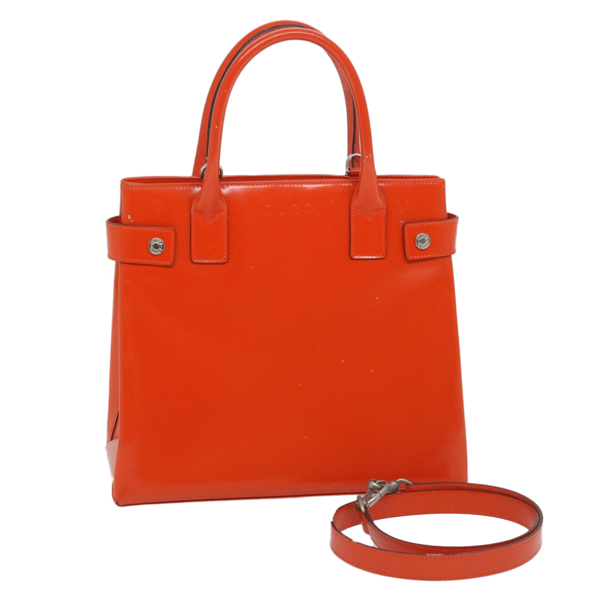 GUCCI Hand Bag Leather 2way Orange 000 2034 0508 bs9150