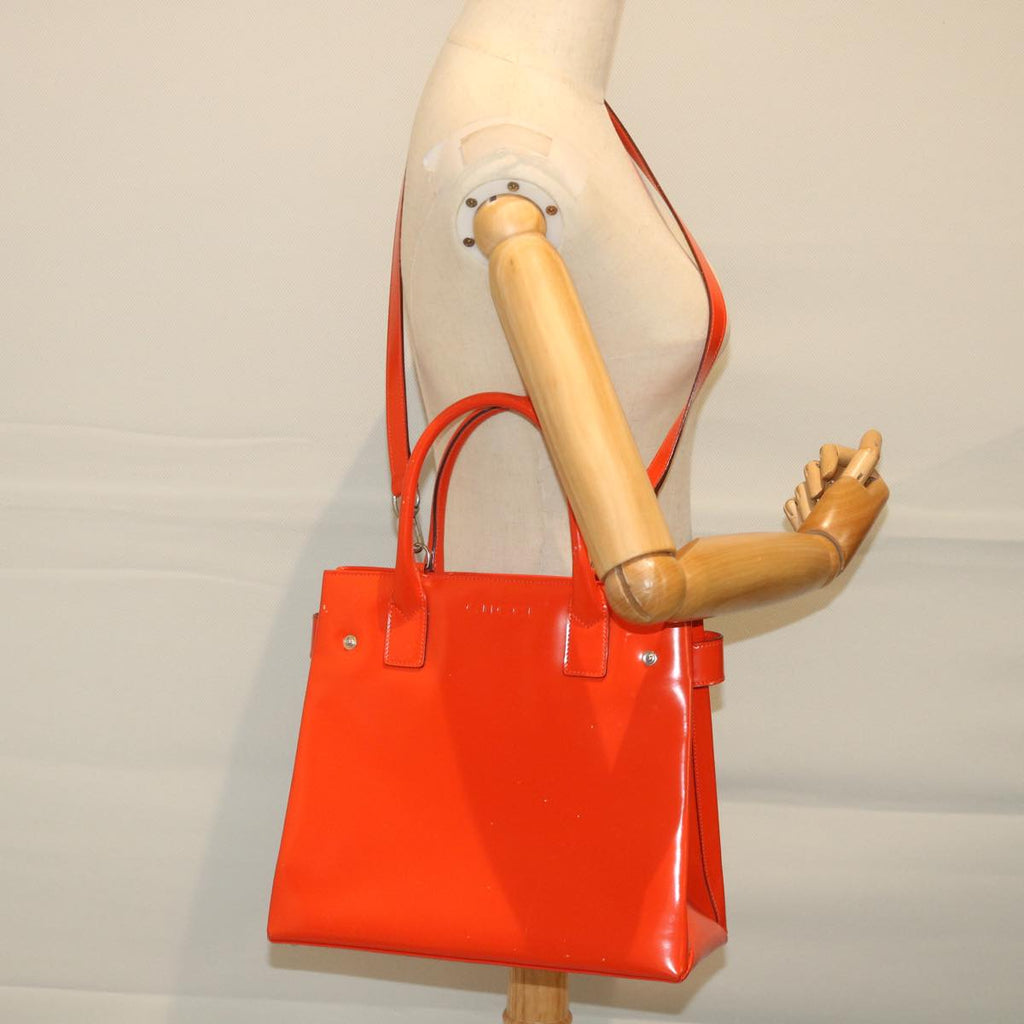 GUCCI Hand Bag Leather 2way Orange 000 2034 0508 bs9150