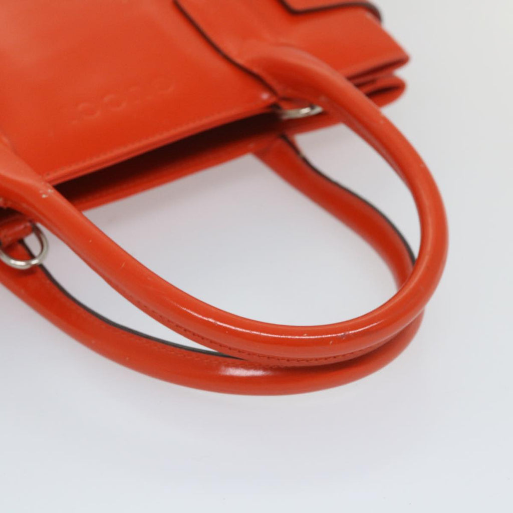 GUCCI Hand Bag Leather 2way Orange 000 2034 0508 bs9150