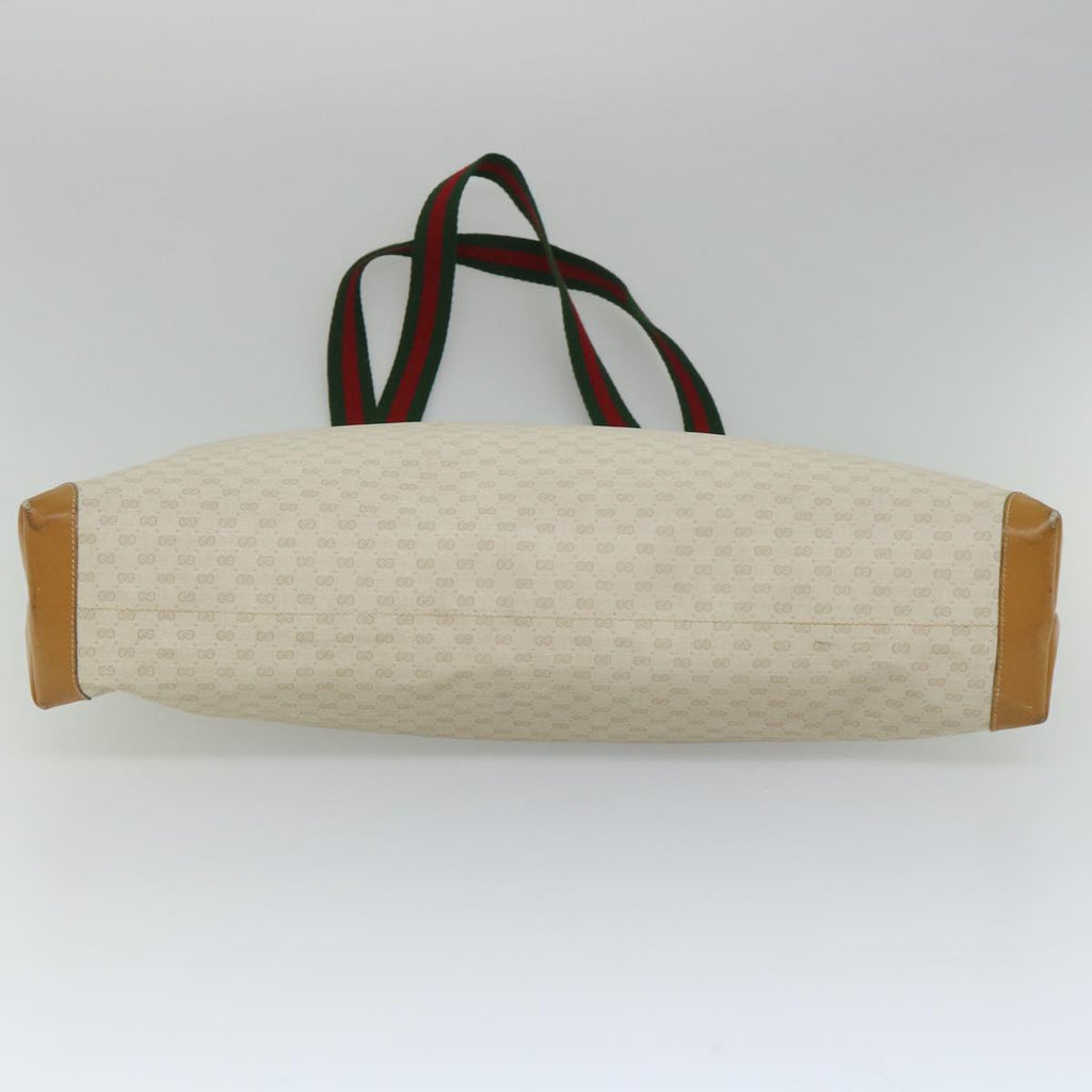 GUCCI Micro GG Supreme Web Sherry Line Tote Bag White 002 39 0215 bs9212