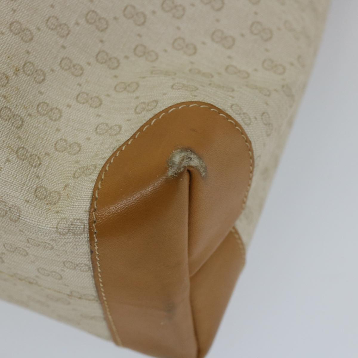 GUCCI Micro GG Supreme Web Sherry Line Tote Bag White 002 39 0215 bs9212