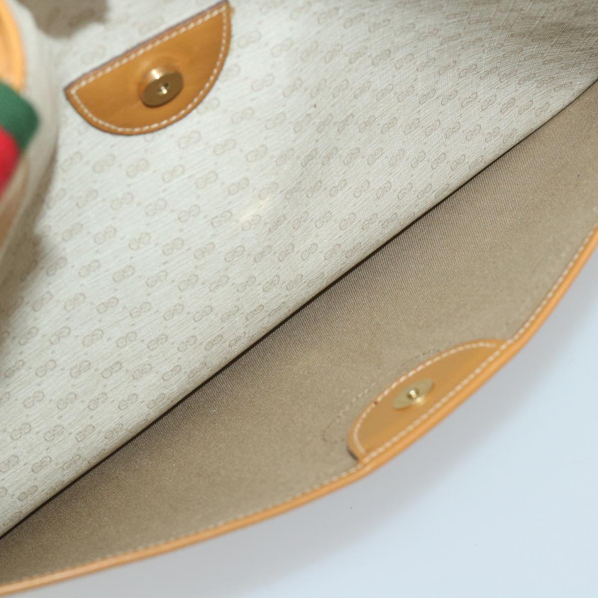 GUCCI Micro GG Supreme Web Sherry Line Tote Bag White 002 39 0215 bs9212
